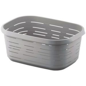 M-HOME Panier à linge 48l signature gris