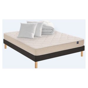 LOT MATELAS+SOMMIER TAP140X190CM+COUETTE+2OREILLER BULTEX IC1751014019000