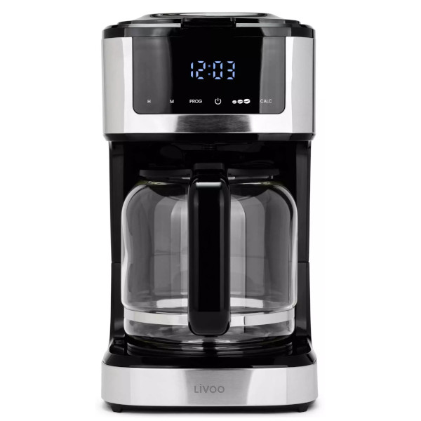 Cafetière Filtre 12 Tasses Programmable LIVOO DOD208