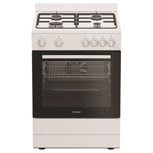 Cuisinière Mixte 4 Feux Gaz Four Electrique INDESIT I6G5KCW