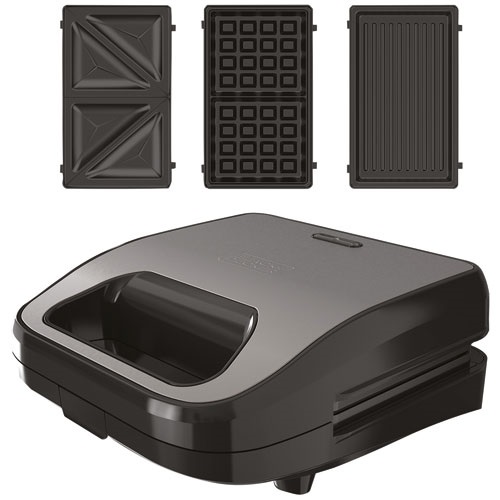 BLACK & DECKER Appareil Croque / Gaufre / Gril - BXSA754E